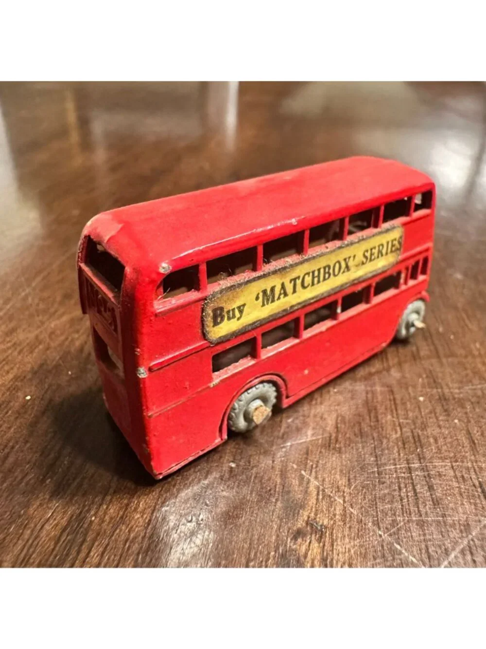 Vintage Lesney Red Matchbox Double-Decker Bus No.5
